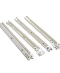 Thickened Two Rail Drawer Track Slides With Built In Roller Pulley for Cabinets And Desks, 20 Inch, smooth glide trays