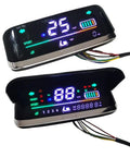 48 To 72 Volt Ebike LCD Display Speedometer With 6 Pin Connector For Electric Bikes Scooters And Trikes Optional Windshield Wide Voltage Range Durable Waterproof Screen Real Time Ride Data And Battery Status Readout black LCD speedometer with wiring