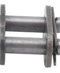 Close-up of Ten Pack 428 Roller Chain Master Links Heavy Duty Steel Motorcycle Chain Connectors for dirt bike repairs.