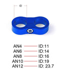 Premium Blue Aluminum Hose Clamp Separator Kit With 10 Pieces For AN4 To AN12 Line Division Heavy Duty Line Divider Clamps For Pro Mechanics And Hot Rod Projects Need High Performance Quick Install, dual-hose clamp for AN4 to AN12 ID sizes