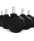 Silky Smooth Office Chair Casters With 10mm Stem And 22mm Shaft Slick Swivel Rollers for zero hum glide on flooring.