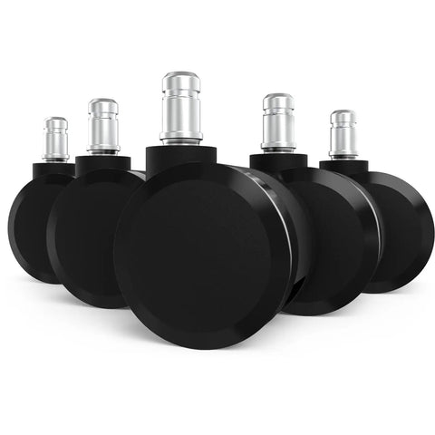 Silky Smooth Office Chair Casters With 10mm Stem And 22mm Shaft Slick Swivel Rollers for zero hum glide on flooring.