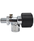 4500 PSI High Pressure Dive Tank Valve For PCP Paintball Fill Station With Stainless Steel Body, side view showing G5/8 outlet