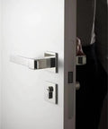 Slick Silver Door Lock Handle Dope Anti Theft For Home Security Modern Furniture Gate Lock Set Interior Door Hardware Built To Last