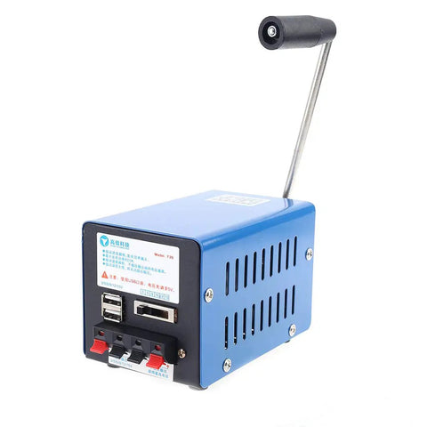 Grab And Go Crank Powered 20W Portable Power Generator With USB Charging For Cellphone And Laptop Outdoor Emergency Backup