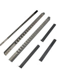 Push Type Keyway Broaches Set 2 3 4 5 6 8 10 12 14 16 18 Mm HSS Pro Grade Heavy Duty Rock Solid For CNC Machines Universal Arbor Compatibility Precision Teeth Long Lasting Metal Cutting Tool displayed in a set with visible broach components.