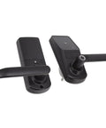 Kick Back And Relax With This Heavy Duty Smart Door Lock Boasting Instant Fingerprint Scan Plus Straightforward Password Entry And Smooth Phone App Hookup So You Can Easily Ditch Those Old House Keys At Your Front Door - Black dual handle door lock.