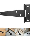 8 Pack Heavy Duty T Strap Hinges For Garden Gates And Wooden Fences Zinc Alloy With Corrosion Resistant Finish Built To Last Stable T Shape Design And Triangular Support For Residential Outdoor Use