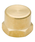 Brass Pipe Cap Fittings 1/2 In NPT Female Hex Head, corrosion-resistant for gas lines, fridge and hydraulic systems, tough for high temp jobs