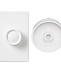 Two Pack White Rotary Dimmer Knobs Replacement For Rotary Dimmer Switch And Fan Control RK-WH Style Fit Seven Thirty Second Inch Slit