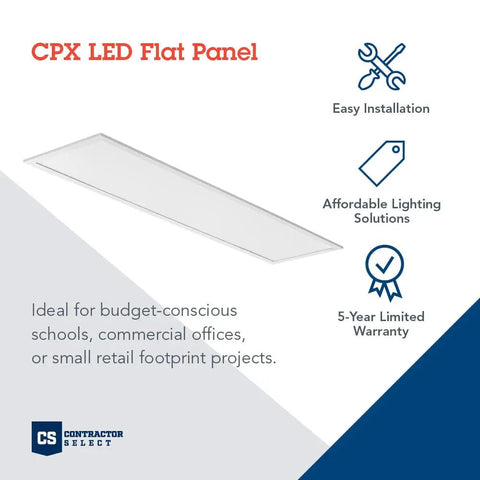 1x4 LED Flat Panel Light 4 Pack With Nine Configurations And Two Switches Adjustable Lumens 2500 3200 4000 And Switchable Color Temperature 3500K 4000K 5000K For Office And Classroom Ceiling Mount With Satin Lens