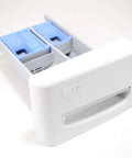 Washer Dispenser Drawer Assembly AGL74334828 OEM Replacement Part For LG Front Load Washers, white with blue compartments