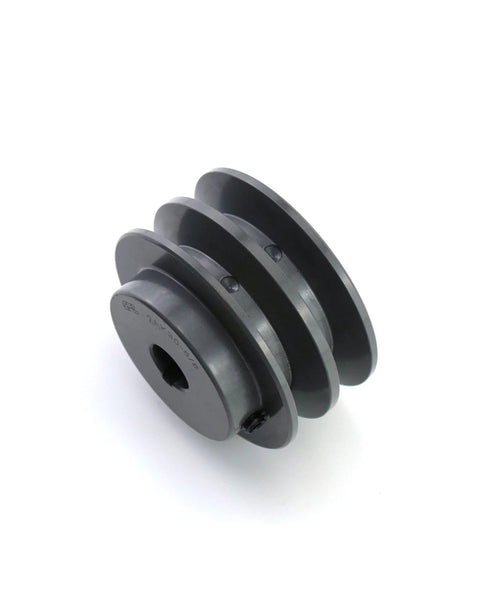 Cast-iron double-groove pulley, AK fixed bore, 3.05 in OD, 5/8 in bore for A, 3L and 4L V-belts