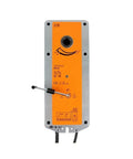 Heavy Duty BF230 Damper Actuator backing with orange control panel, 18 Nm torque for HVAC and factory automation.