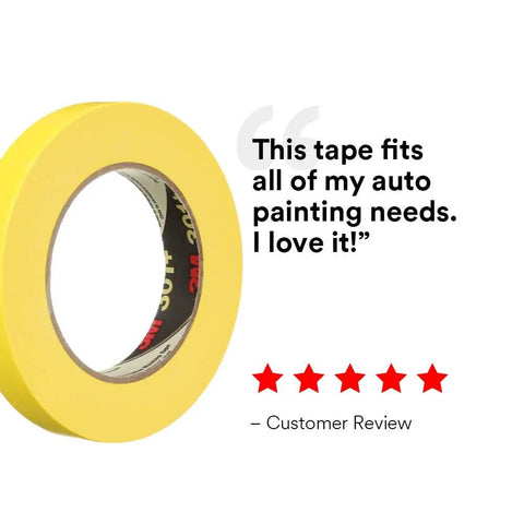 Pro Grade Industrial Masking Tape Bright Yellow 18 Mm x 55 M with customer review and five-star rating