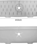 Silicone Faucet Sink Mat Splash Guard Behind Faucet Drain Pad For Kitchen And Bathroom Drip Protector Gray 1 Piece