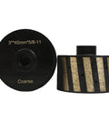 3 Inch Diamond Drum Grinding Wheel For Sink Hole Profiling Built Tough Heavy Duty Resin Bonded Pro Grinder Bit For Granite Marble Concrete Stone Countertops Quick Wet Dry Polish With 5 8 Inch Arbor, showing coarse grit design.