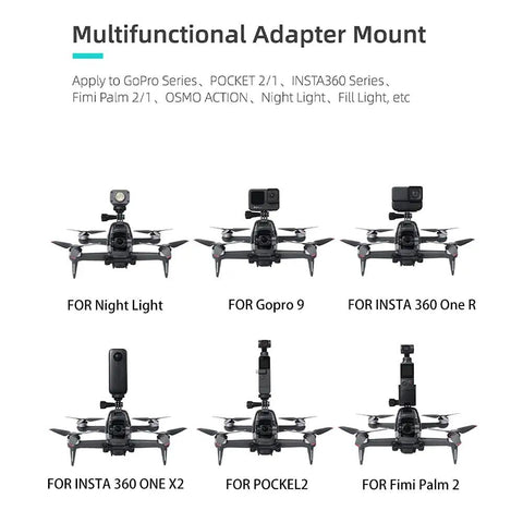 Safe Lighting Drone Light Extension Bracket Mount For DJI FPV And Universal Use With Pocket 2/1, FIMI 2/1, Osmo Action