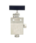 Needle valve 1/8 in stainless steel 316 with black rectangular handle