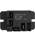 Front view of AZ2280 1A 12DF Pack Of 2 Mini Power Electromechanical Relay 12V AC 30A SPST NO for high current switching in control panels