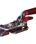 Pull Action Latch Toggle Clamp With 2000 Lb Holding Capacity In Stainless Steel Release Lever, 2.5 Inch Draw, 0.97 Inch Hook Adjustment, One Handed Thumb Control, Workhorse Clamp For Molds Doors Lids And Enclosures