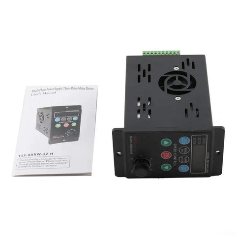 Beefy Single Phase to Three Phase VFD Inverter 750W 1HP with RS485 Port 110V 220V AC Input Output Controller for Industrial Motor Automation and Precise Speed Control, manual included