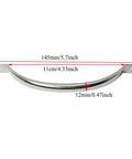 Front view of Two Pack 145mm Stainless Steel Door Handle Pull Set For Cabinets And Drawers, 129mm Center To Center Hole Spacing, Rust Resistant Shine