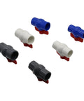 Heavy Duty PVC Ball Valve And U PVC Sliding Pipe Connector For Plumbing Repair Built Like A Tank With Smooth Rotation And Leak Proof Design For No Hassle Repairs On The Fly, assorted colors.