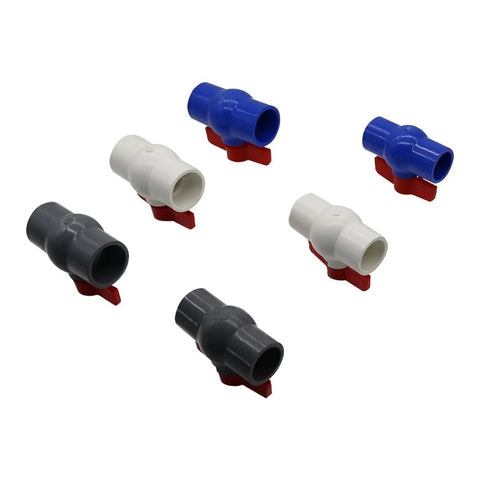 Heavy Duty PVC Ball Valve And U PVC Sliding Pipe Connector For Plumbing Repair Built Like A Tank With Smooth Rotation And Leak Proof Design For No Hassle Repairs On The Fly, assorted colors.