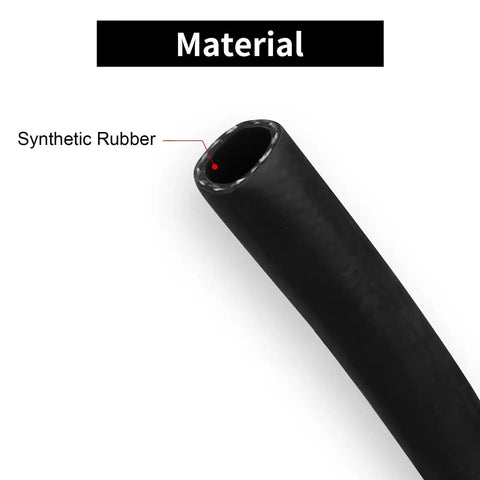 Close-up of Five Eighth Inch Heater Hose Built Heavy Duty 10 Foot EPDM Radiator Coolant Line, showing synthetic rubber material detail.