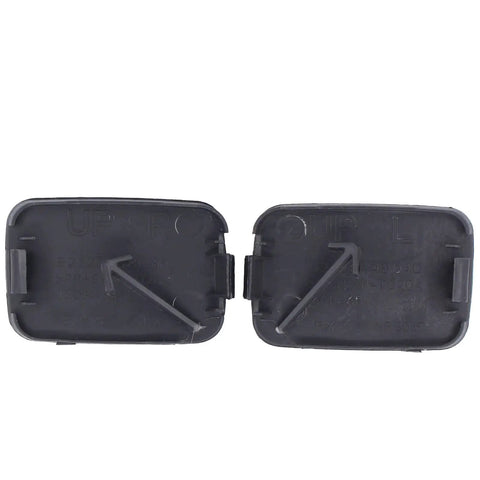 Back view of Front Driver And Passenger Side Tow Hook Cover Hitch Cap For Lexus RX 350 And RX 450H 2010 2013 Black Replacement