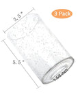 Seeded Glass Lamp Shade Three Pack Clear Cylinder Replacement Globes For Pendant Lights Wall Sconces And Chandeliers Five And A Half Inch Height Three And A Half Inch Diameter One And Five Eighths Inch Fitter Easy Install shown with dimensions
