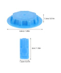 20 Pack Vacuum Bag Valve Plug Set for Leakproof Sealing with blue cap and clip dimensions displayed
