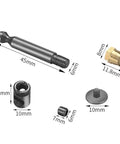 No Fuss Heavy Duty Cam Lock Fitting Kit 20 Piece Set Gray thickened connectors showing various sizes and materials for wardrobe assembly.