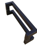 Rectangle Sliding Door Handle Set Built To Last No Fuss Heavy Duty Stainless Steel For Wood Doors Glass Barn Doors Cabinets Gates Sheds And Garage Front Doors Indoor Outdoor 80 cm Length 77.5 cm Hole Spacing, black rectangular handle