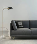 Modern sofa with brushed gold 10cm furniture legs set, showcasing mid-century style