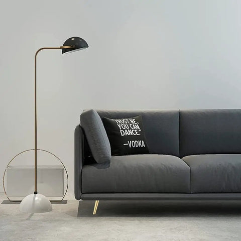 Modern sofa with brushed gold 10cm furniture legs set, showcasing mid-century style