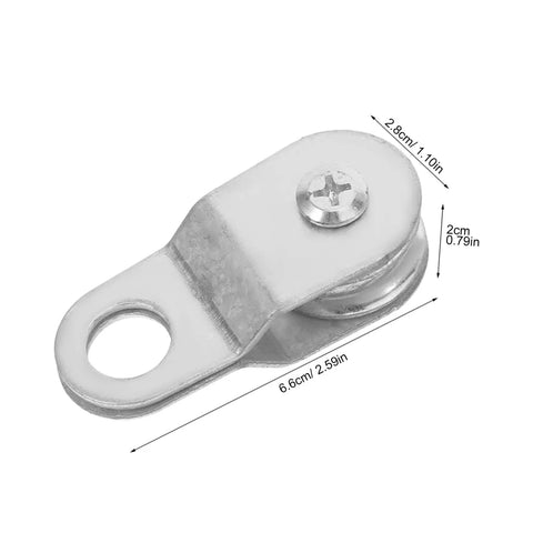 12Pc Swivel Rope Pulley Block Roller Set For 6mm Cable With Smooth Wheel Bearing System Lightweight Aluminum Coated Zinc Pulley For Heavy Duty Load Lifting And Home Organization Rope Cable Roller, 6.6cm silver pulley