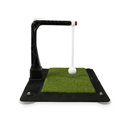 Height adjustable Golf Swing Trainer Putting Mat with 360 Degree Ball Return feature, showing the durable training surface.