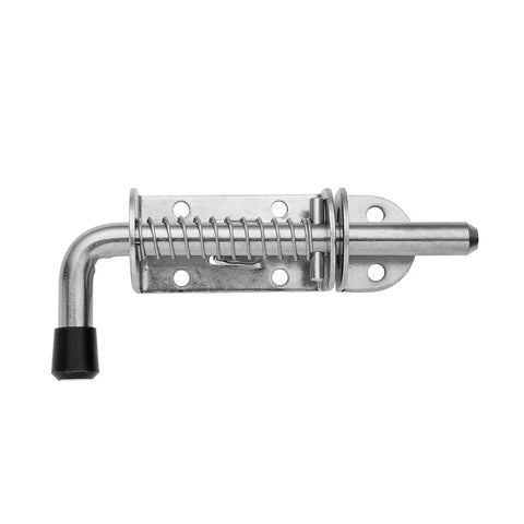 Spring Loaded Latch Pin Set 304 Stainless Steel Barrel Bolt Thickened 2mm Door Lock 5 Inch Black 2 Pack Built Tough
