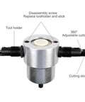 Dual Head Sheet Metal Nibbler Cutter With Handle And Wrench, 360 Degree Adjustable, showing tool holder and cutting stick.