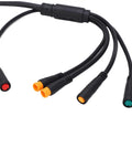1 To 5 Pin Bike Electric Cable Kit For Controller Light Brake Display Throttle With Safe Wrapped Wires Upgraded E Bike Modification Accessory For DIY Builds