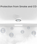 Ceiling-mounted 10-Year Battery 2-In-1 Smoke And Carbon Monoxide Alarm Detector With Large LCD Display for Protection