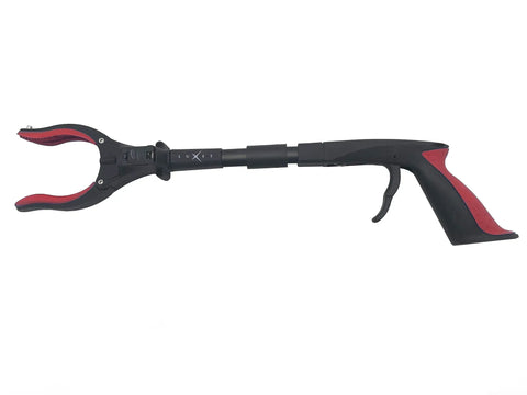 Heavy Duty 19 Inch Aluminum Grabber Reacher Tool With Magnetic Claw And LED Light Foldable Pickup Reacher For Seniors Trash Grabber Picker Red Two Pack