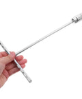 T Handle Socket Wrench Set with Serious Grip for Lug Nuts and Auto Repairs, showing portable steel design with anti-slip handle.