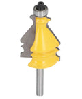 Heavy Duty Quarter Inch Shank Router Bit For Picture Frame Molding With Tough Alloy Blade, 1-3/8 In diameter, CNC woodworking cutter.