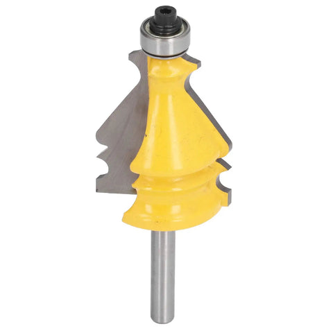 Heavy Duty Quarter Inch Shank Router Bit For Picture Frame Molding With Tough Alloy Blade, 1-3/8 In diameter, CNC woodworking cutter.