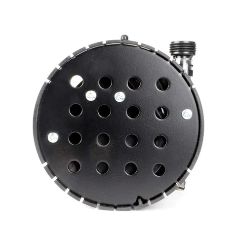 Bottom view of Submersible Utility Pump For Water Transfer And Emergency Drainage, Heavy Duty Portable Pump with black casing