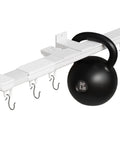 Retractable Ceiling Curtain Track Kit 11 To 12 Foot Aluminum White Rod System With Adjustable Length Includes Track Connectors Rollers Hooks