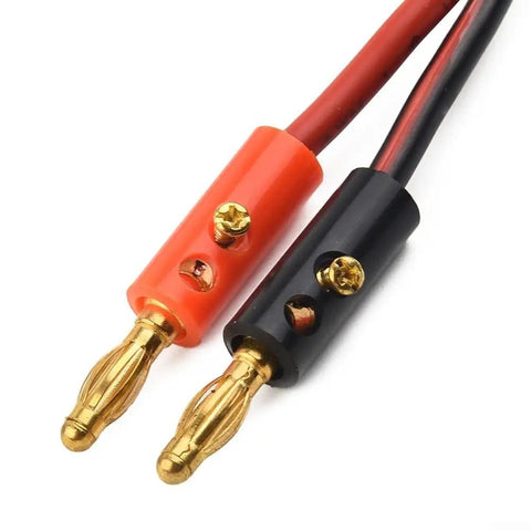 Beefy 30A SB To 4mm Banana Cable Adapter With 12AWG Pure Copper Wire For RC LiPo Battery Charging Station, banana connectors close-up